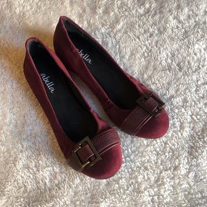 Abella dark red flats